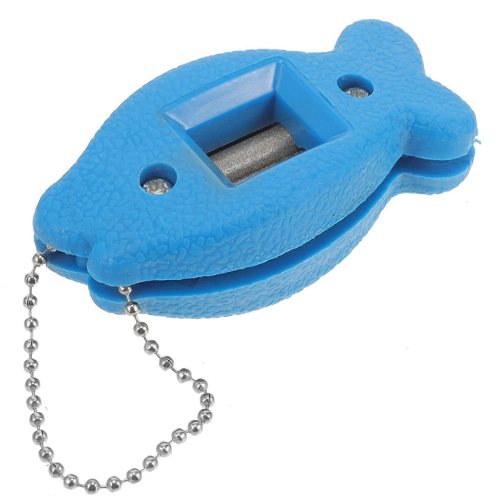 Ice Skate Sharpener Sharpening for Ice Skates Abs Blue Portable Sharpening 1Set