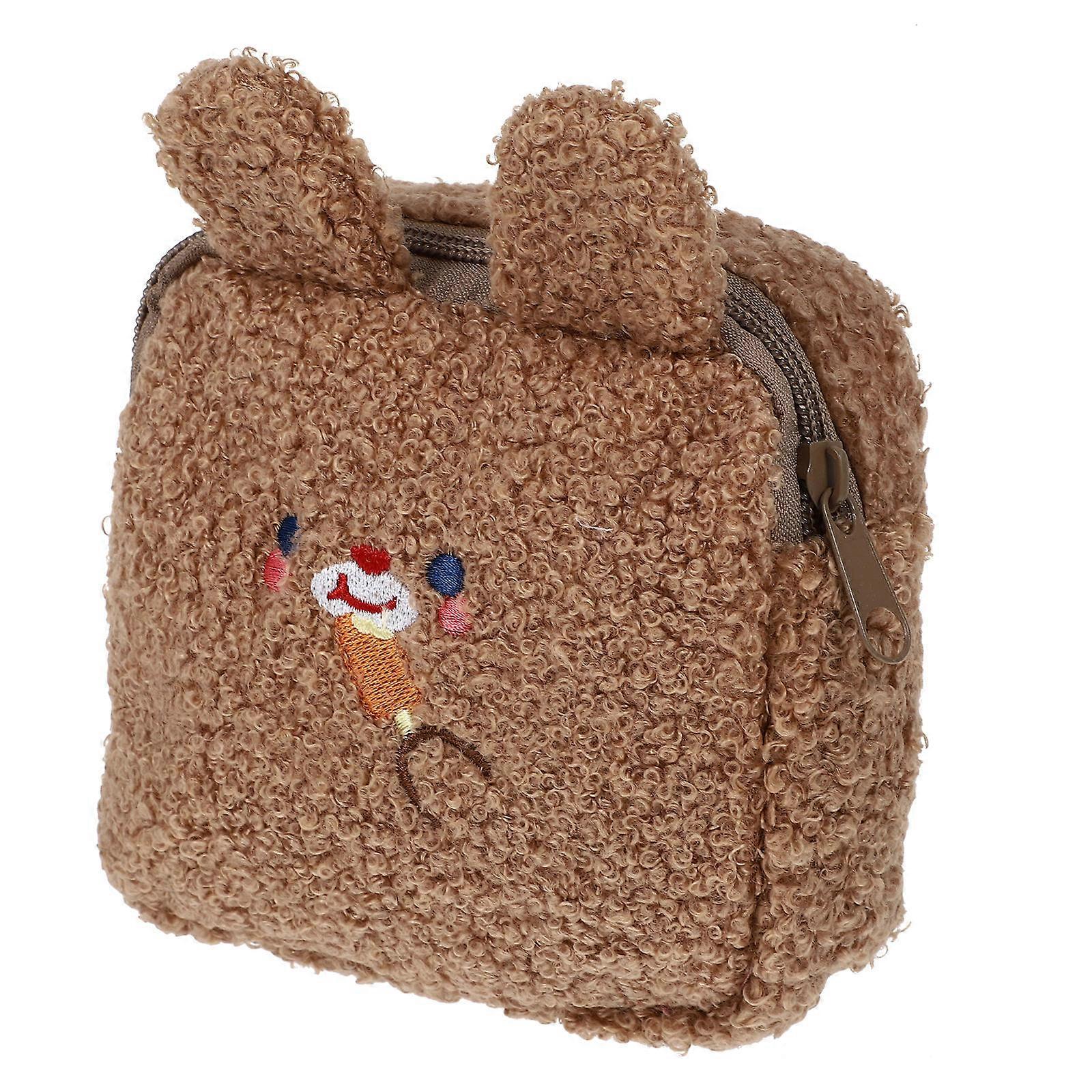 Cosmetics Holder Plush Storage Bag for Menstrual Pads 2Pcs Set