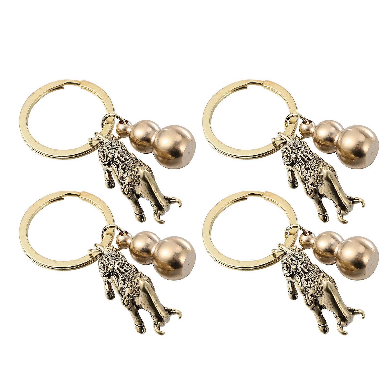 Cattle Shaped Pendants DIY Key Accessory for Decor 8Pcs Golden
