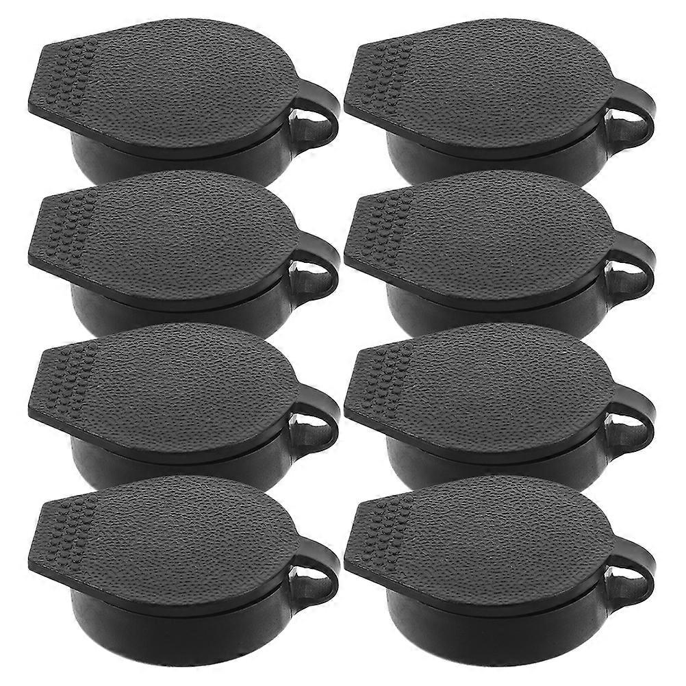 ABS Waterproof Caps for Door Lock Protective Cover Black 8Pcs Set