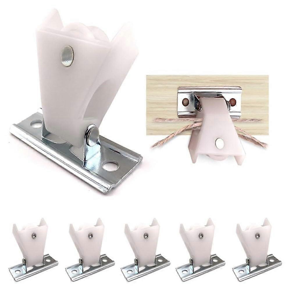 Curtain Pulleys Set of 6 for Roman Blinds  Metal and Plastic Accessories, Cord Control, Multiple Curtain Setups