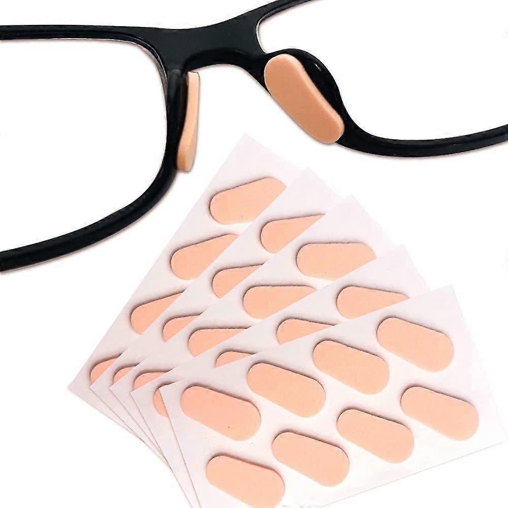 20 Pairs Soft Foam Nose Pads for Glasses, Eyeglasses, Sunglasses (Teardrop Shape/16 x 8 mm) (Skin Color)
