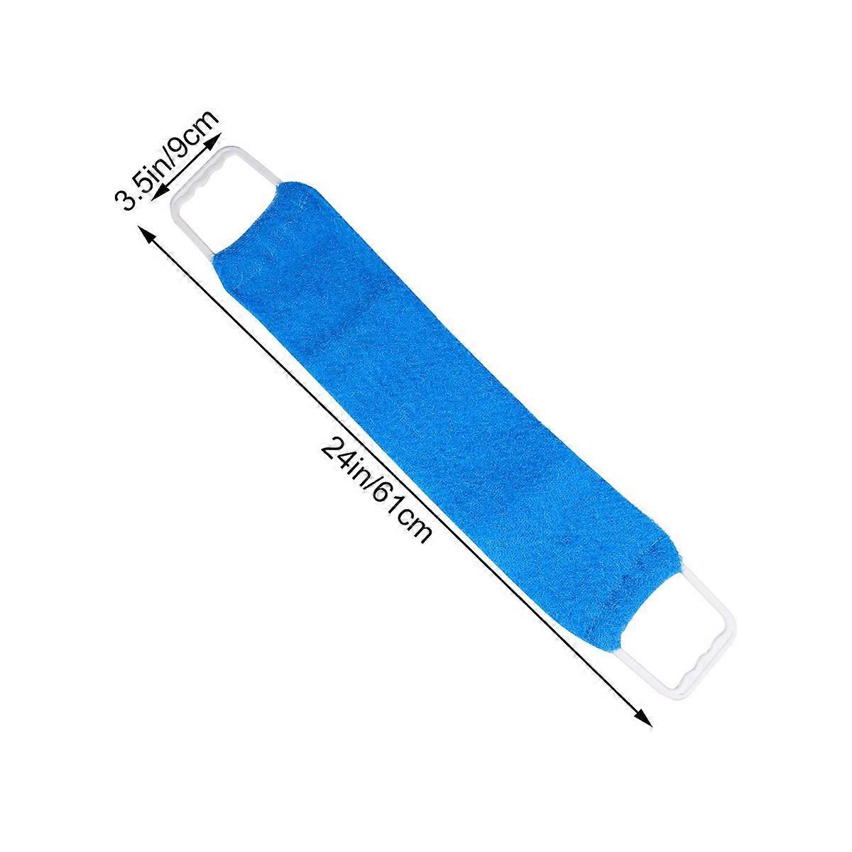 Shower Scrubber Towel Double-Sided Bath Strap 2Pcs Solid Color for Men