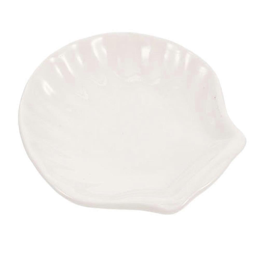 Ceramic Snacks Dish Shell Shaped Tea Bag Organizer Perfect For Tea Room 5Pcs