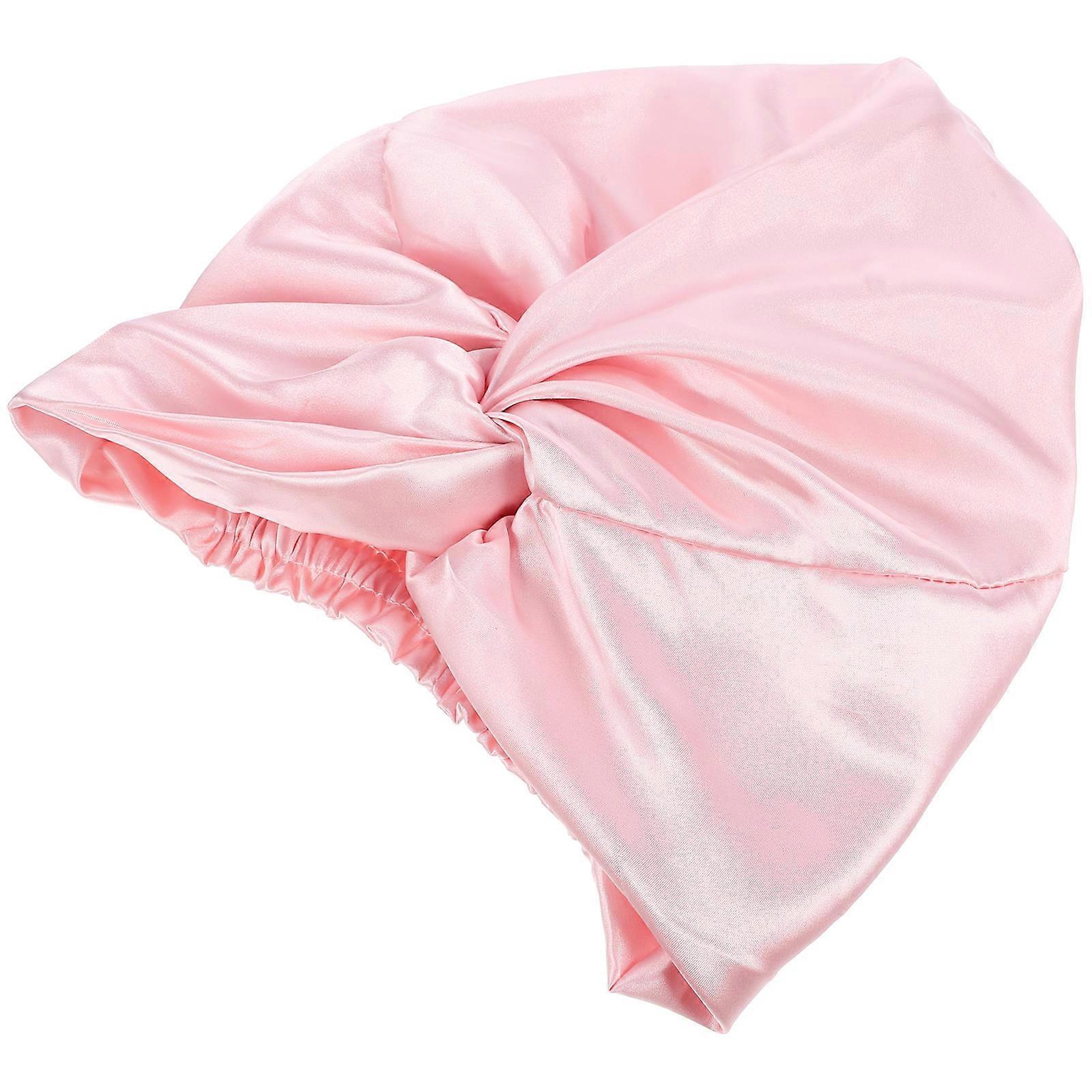 Silk Sleep Cap Hair Wrap Designed for Sleeping 5Pcs Pink Bonnets