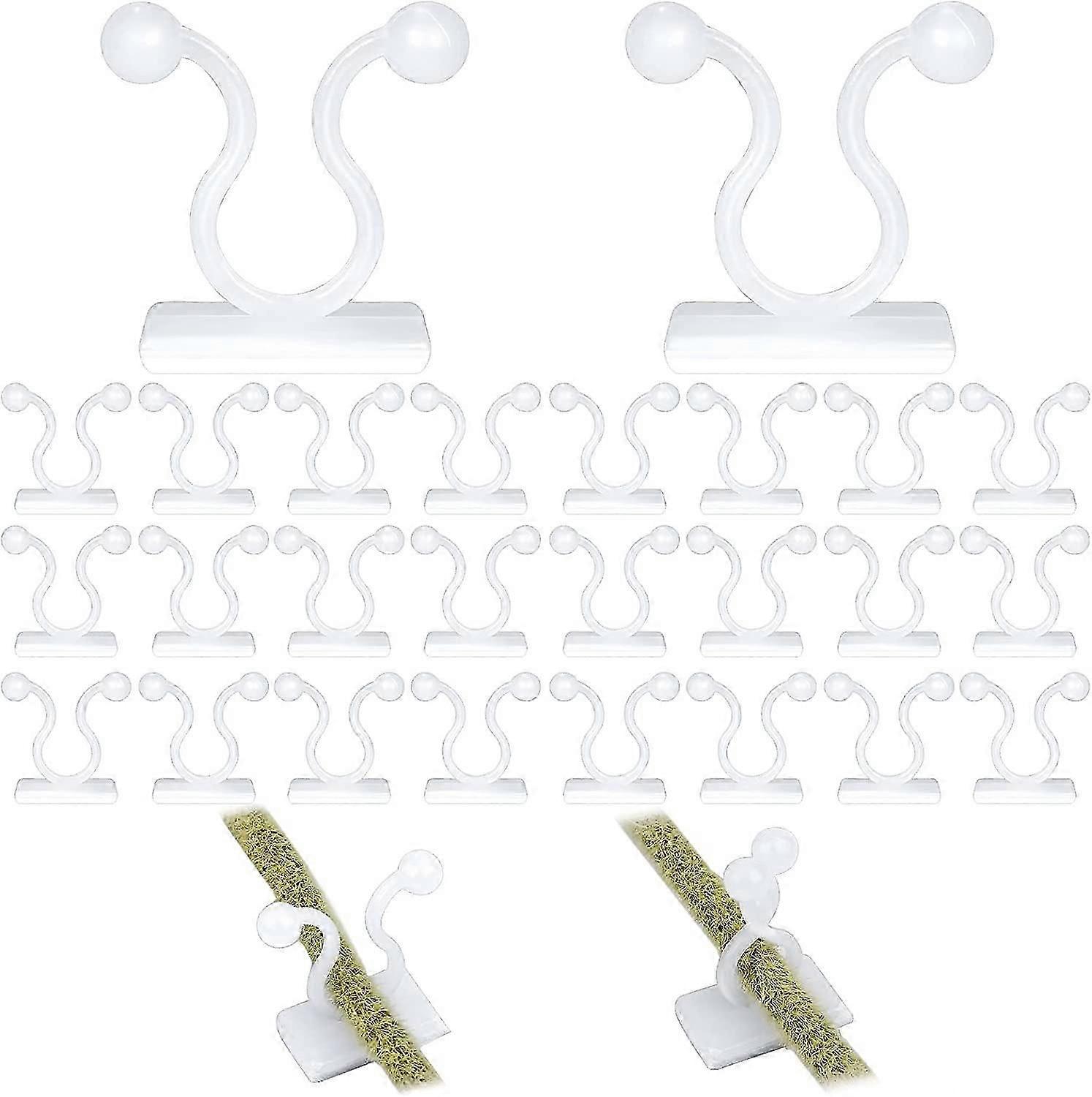 100 قطعة مشابك نباتية ، مقاطع تسلق النبات ، خطافات جدار كرمة ذاتية اللصق غير مرئية حديقة حامل خضروات مشابك معلقة للجدران (أبيض ، سي صغير