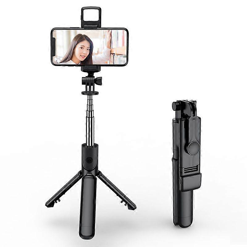Wireless Bluetooth Selfie Stick Tripod with Fill Light Phone Camera Stabilizer Portable Stand for Smartphone