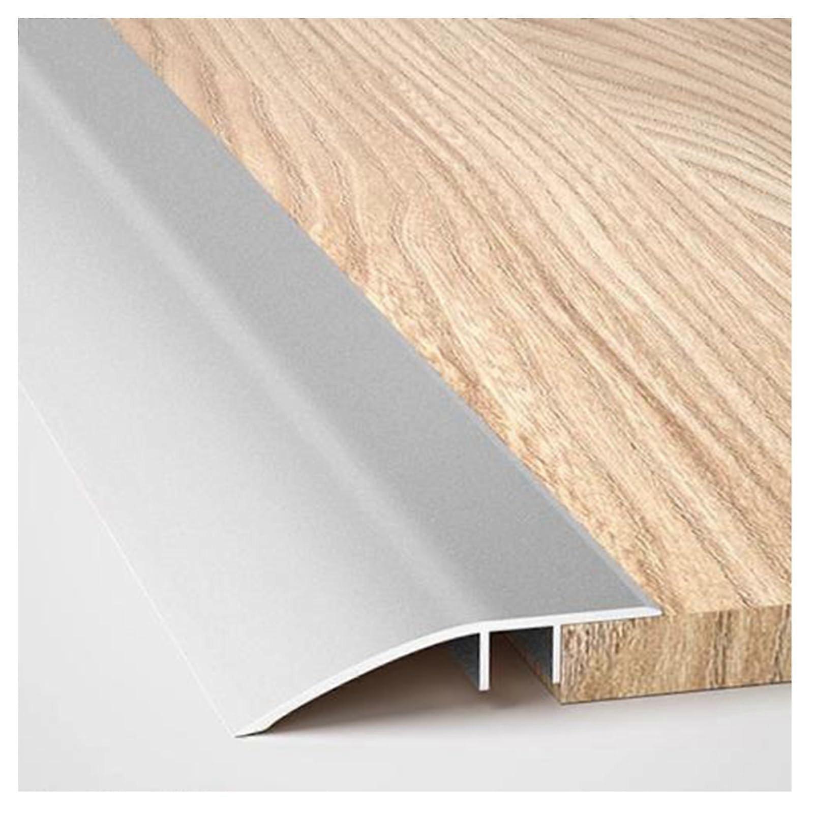 Kitchen Bathroom Floor Transition Strip Aluminum Threshold Reducer Carpet Or Tile Cuttable Ramp 0.71.5mm Silver 90cm