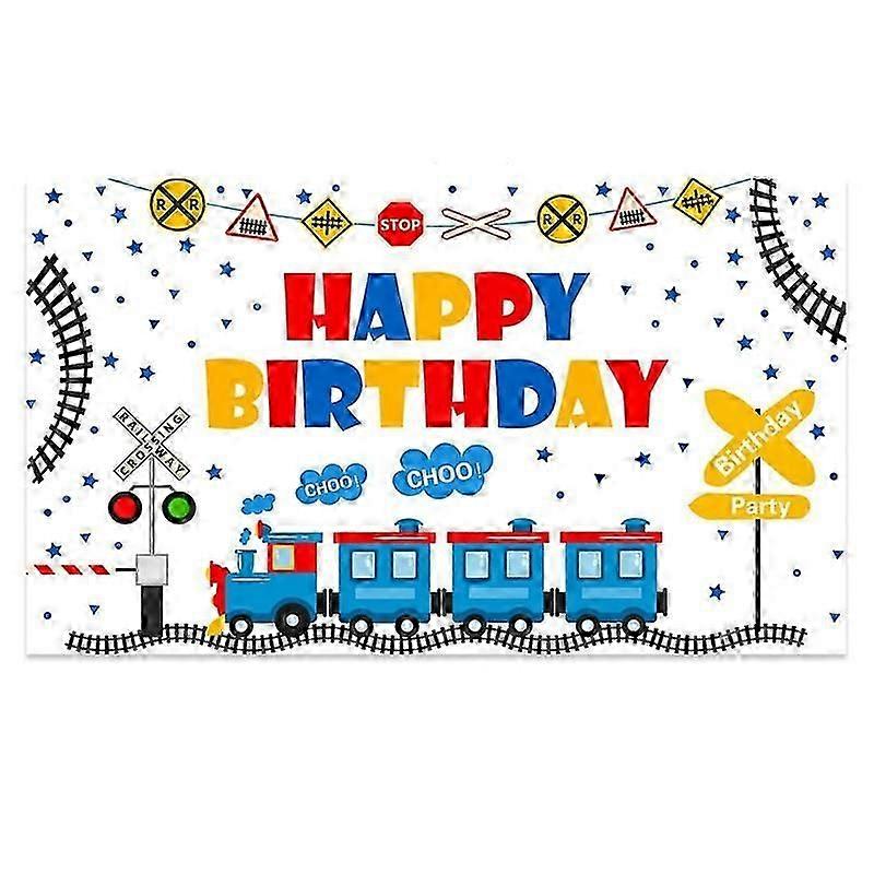 قطار الكرتون الأطفال عيد ميلاد الخلفية القماش فابر الديكور