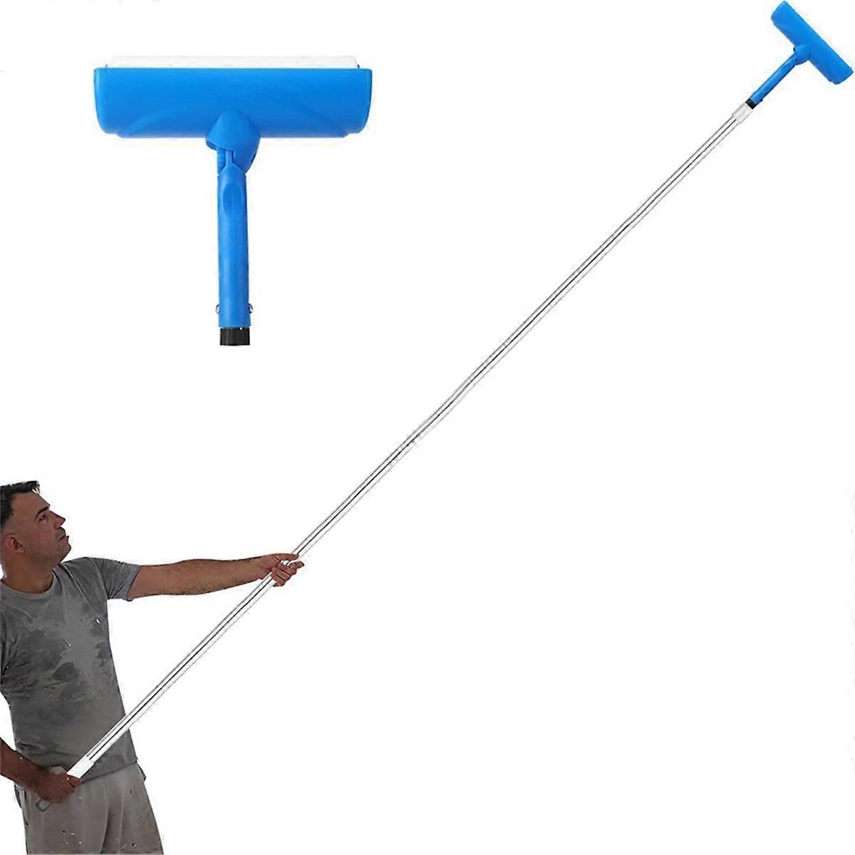 Ceiling Paint Roller No Drip Kit,6FT Extension Pole Included.10 Inch Ceiling Paint Roller with Shield & Adjustable Head