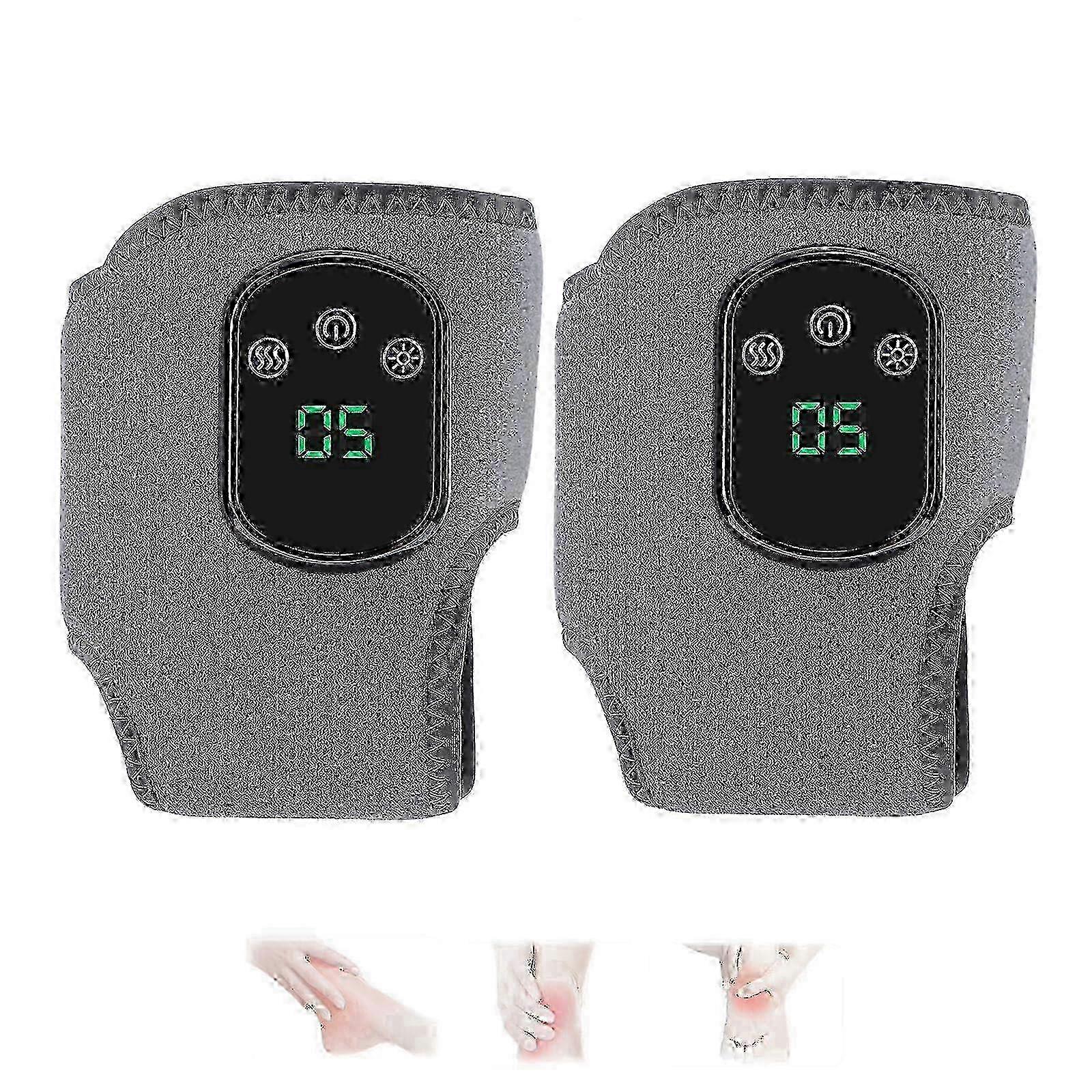 2X 2025 Emsense Foot Massager Wireless Portable Triple Method 3 Vibration Mode Heated Ankle Wrap For Home Office Travel