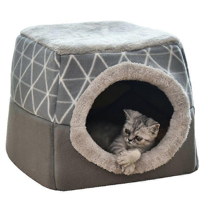 Winter Plush Collapsible Cat House