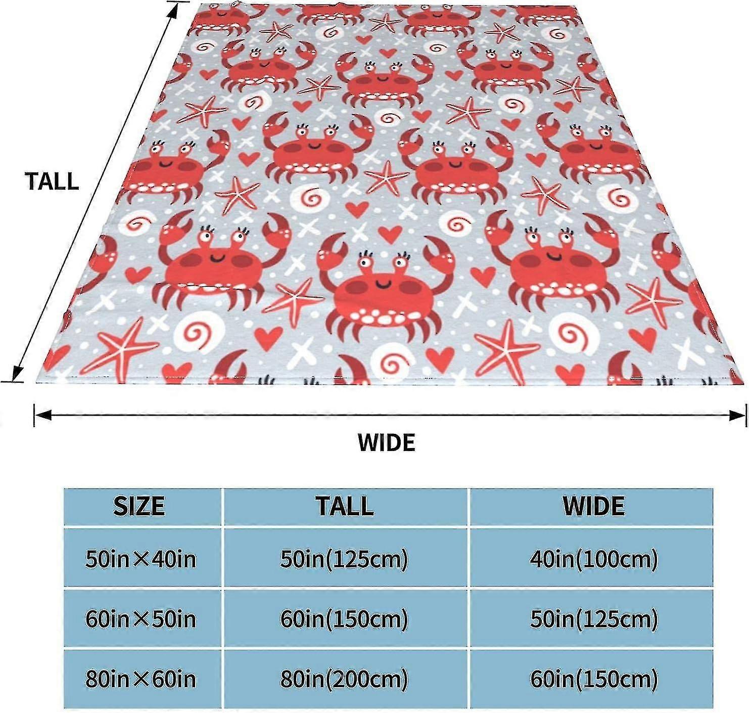 Blanket Cute Crabs Repeated Soft Fleece Blanket Throw Blanket Cozy Warm And Lightweight Fleece Blankets For Home Bed Couch