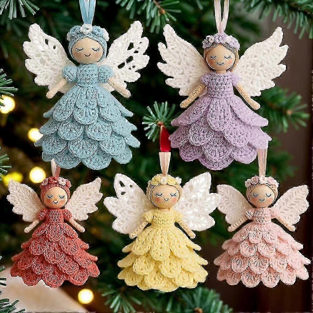 DIY Virka Ängel Prydnad Hantverk Kit för jul och semester inredning