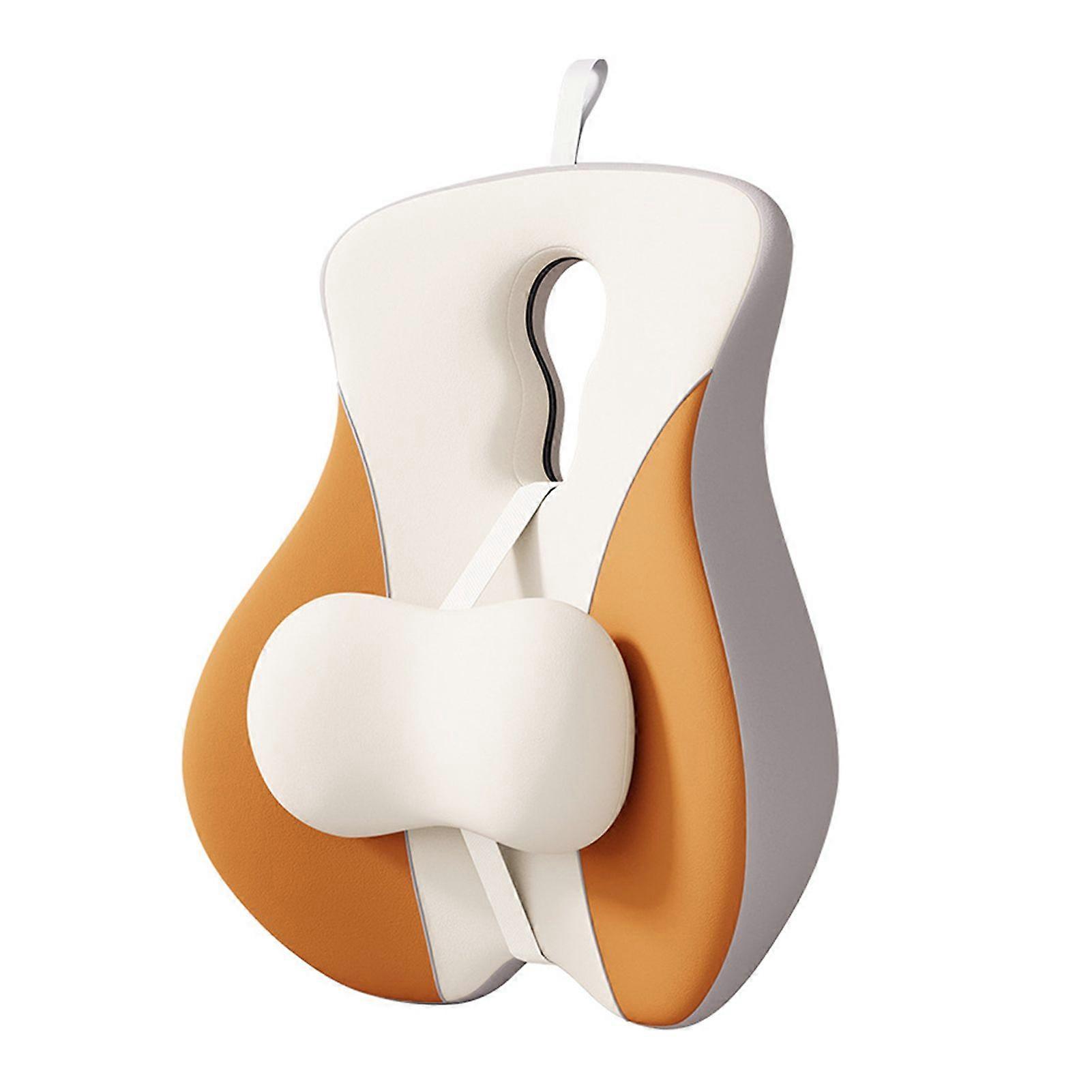 Back Pain Relief Cushion Memory Foam Lumbar Support Cushion Chair Back Support Cushion with Adjustable Slider for Office Workers Computer Gamers