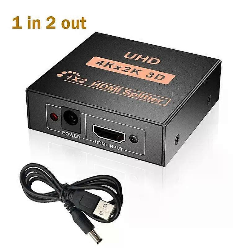 1x2 HDMI Splitter 1x4 HDMI Distributor Splitter 1 in 4 out 4K Video 4 Way Duplicate Screen Amplifier for PC TV Projector Monitor