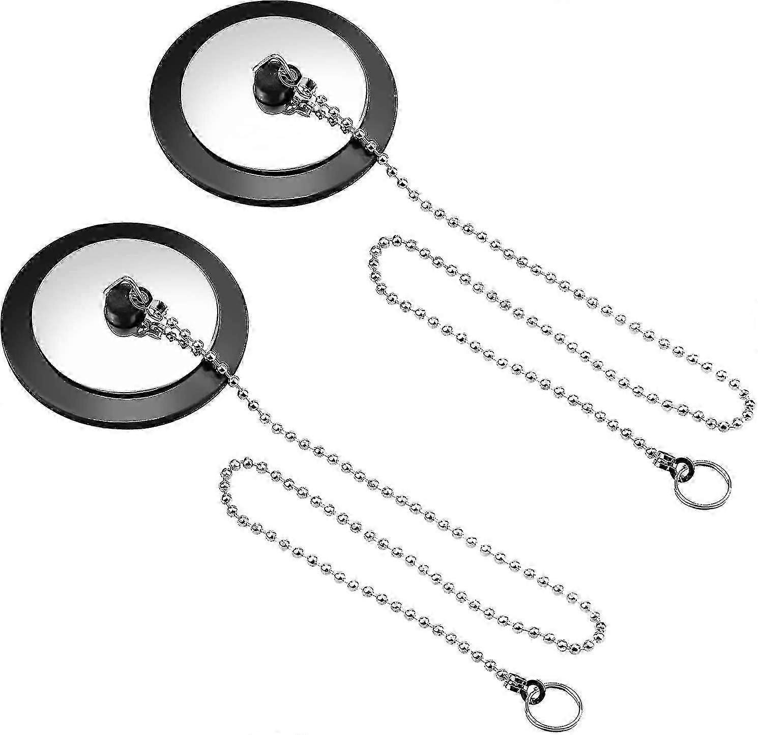 2 قطع تصريف المكونات مع الكرة المعدنية سلسلة الحمام استنزاف سدادة المقابس