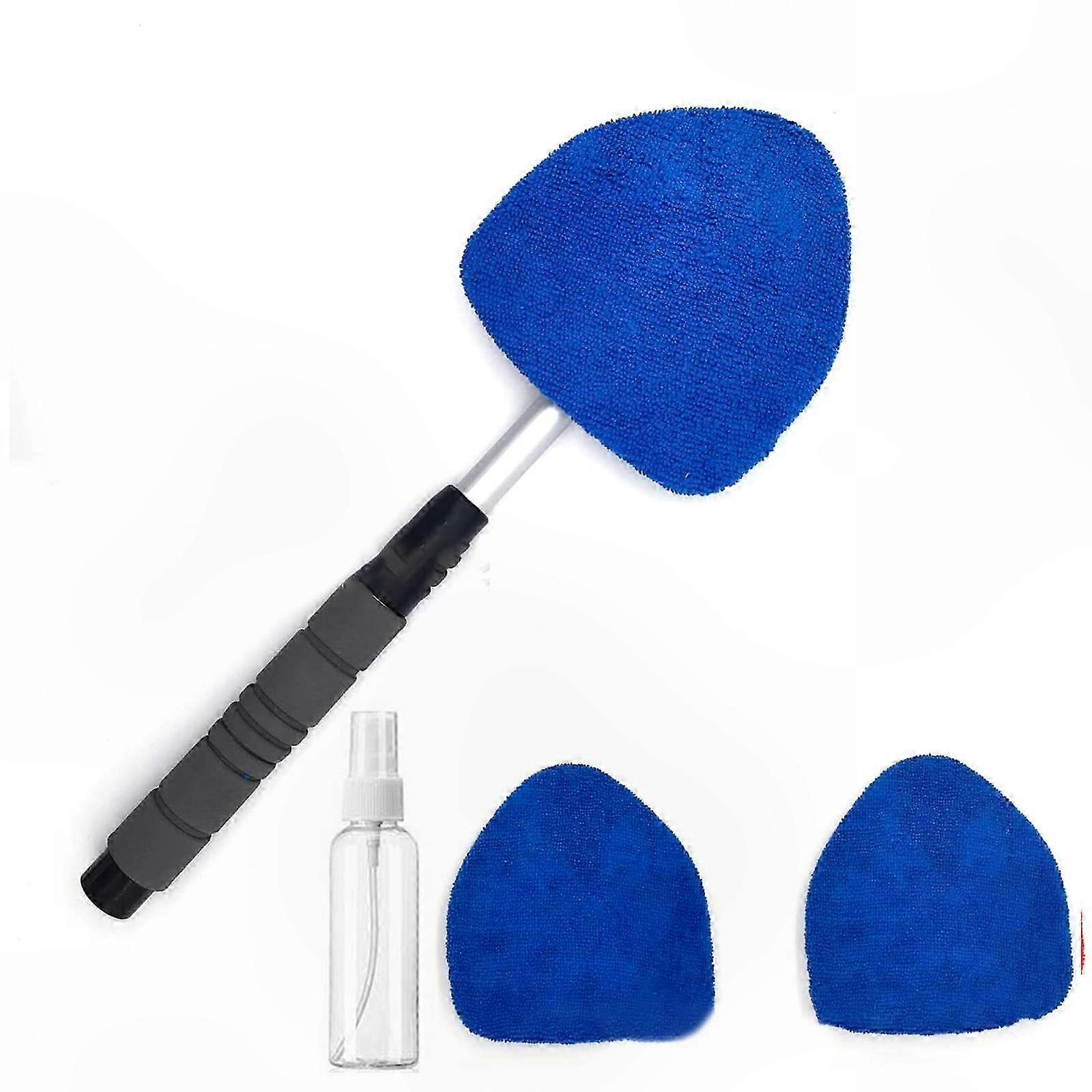 Microfiber Windshield Cleaning Tool with 3 Washable Pads for Car Windows