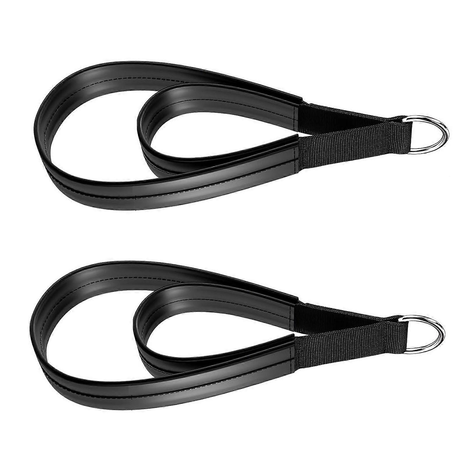 1 Pair Pilates Straps D-Rings Straps Yoga Exercise Straps Double Looped Straps For Pilates Stretching Routines  White