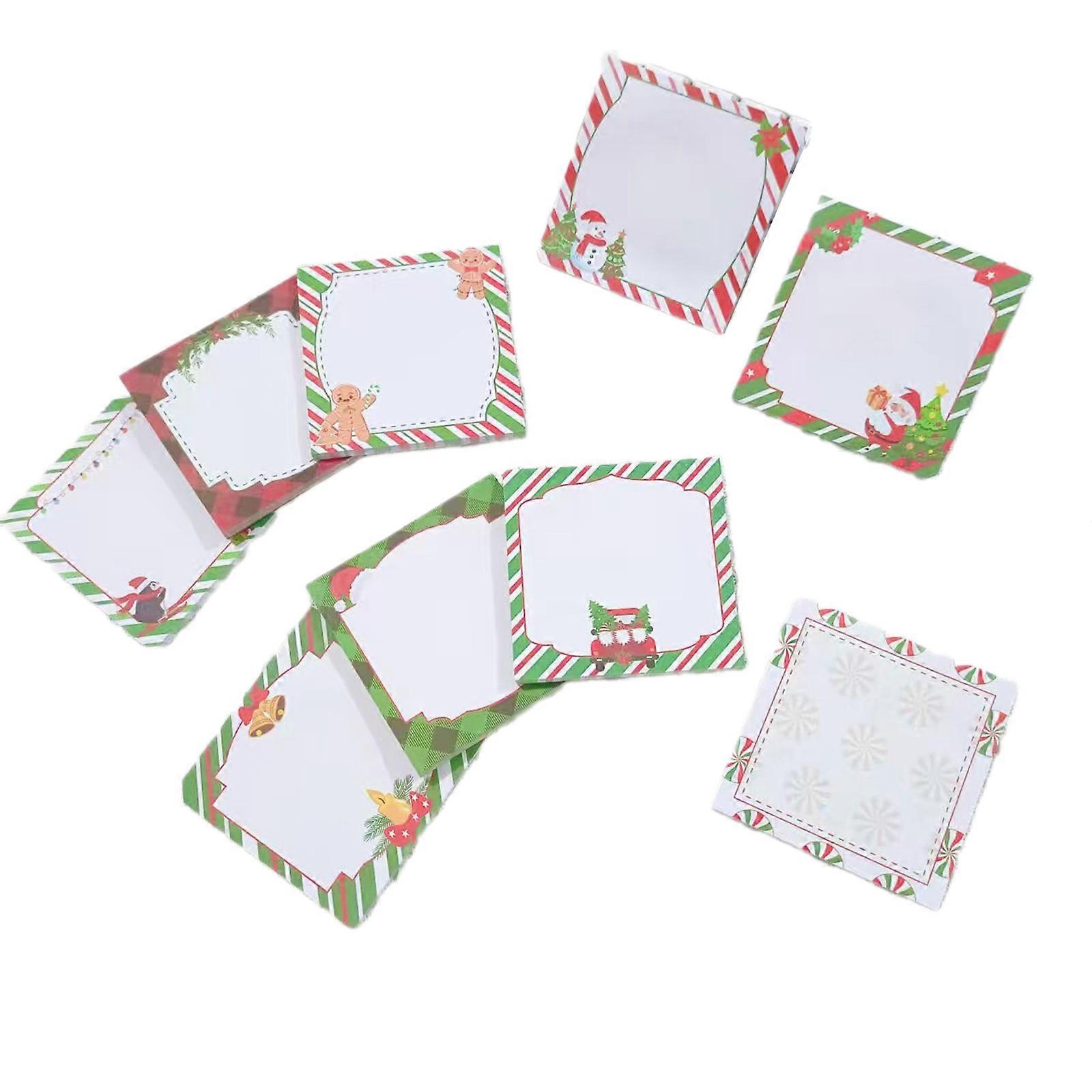 Noel Decorated Gluey Record 9 Count Pack Transportable Note Mattresses Not Drain Paper Office School Materials Multicolor