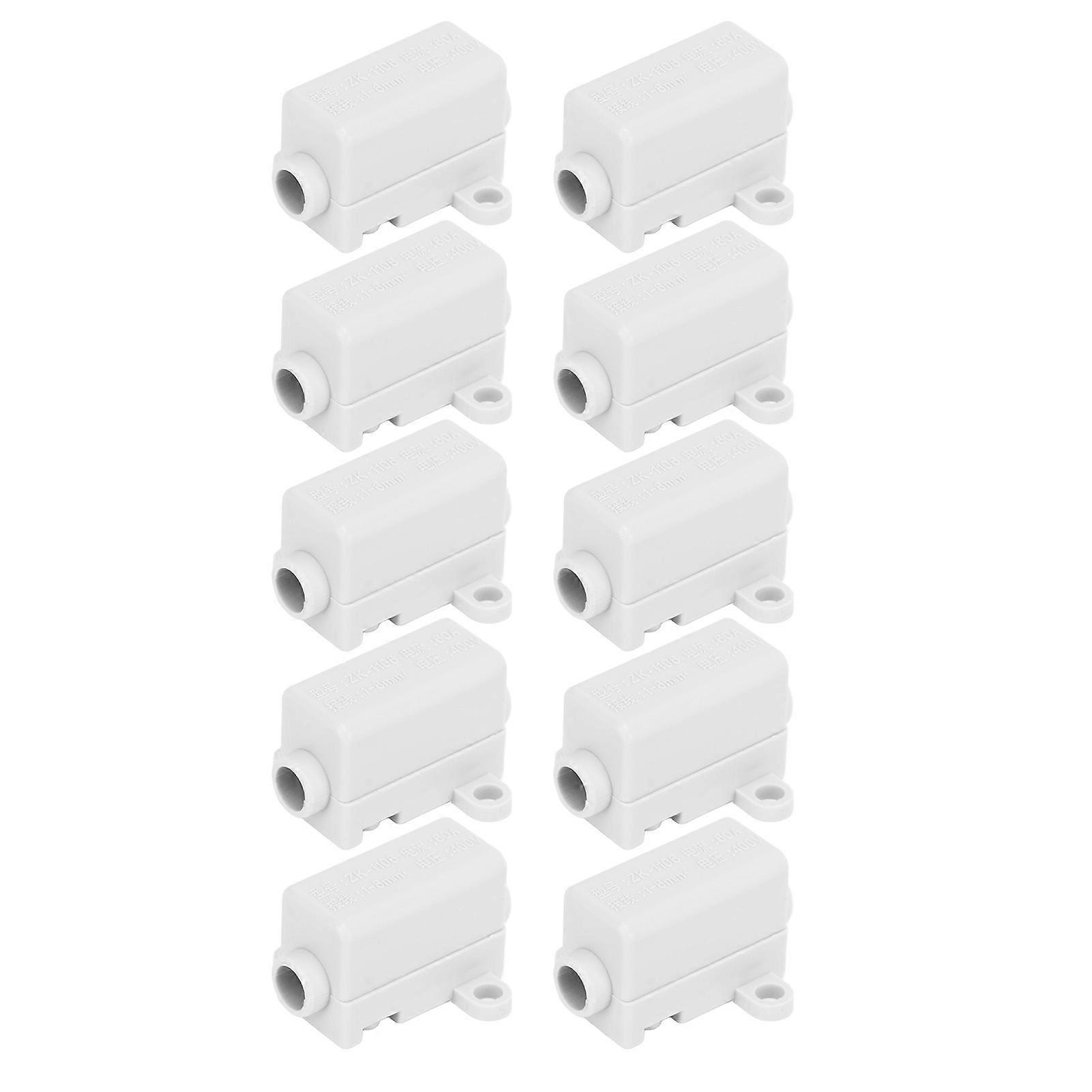10Pcs ZK 1106 Wire Connector 60A 400V Cable Wire Electrical Joiner Inline Junction Connector Box for Ceiling Lamp Wiring