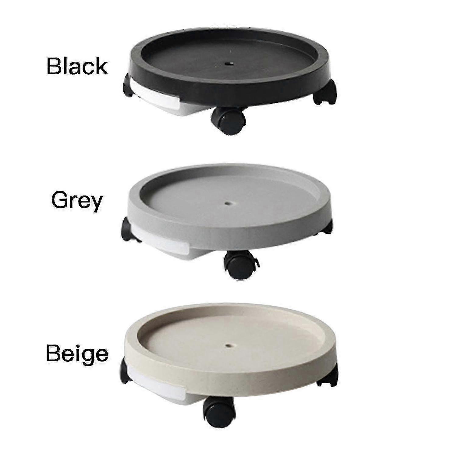 Lockable wheel tray for rolling heavy plant pots safely