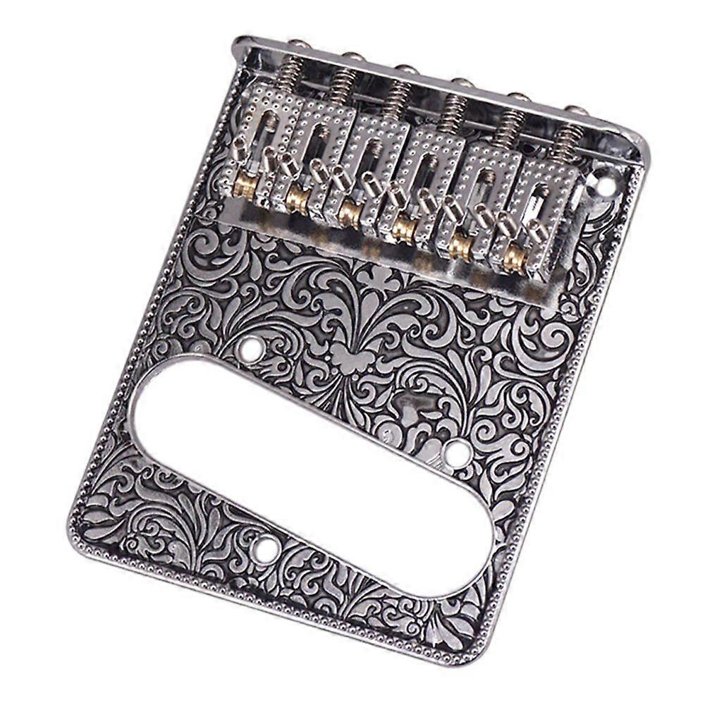 Roller Saddle Bridge With Single Coil Pickup Hole For TL Guitar Silver