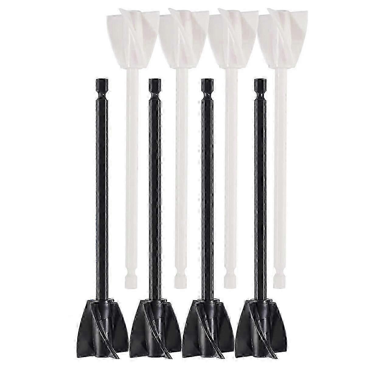 8pcs Paint Mixer Drill Attachment For Drill Attachment For Concrete Mixers Reusable, 1/4 Hex Shank