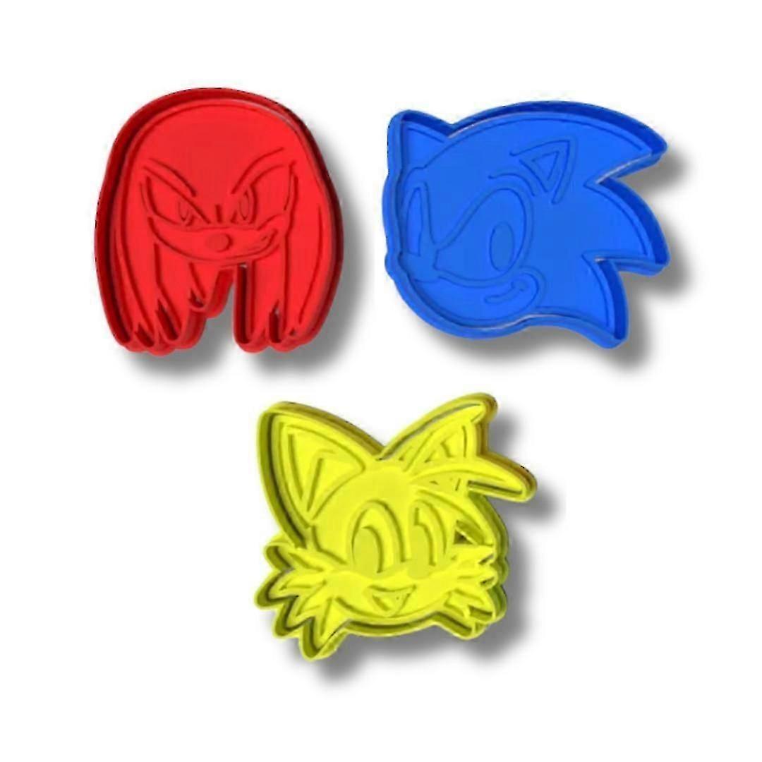 3 pack Sonic cookie cutters