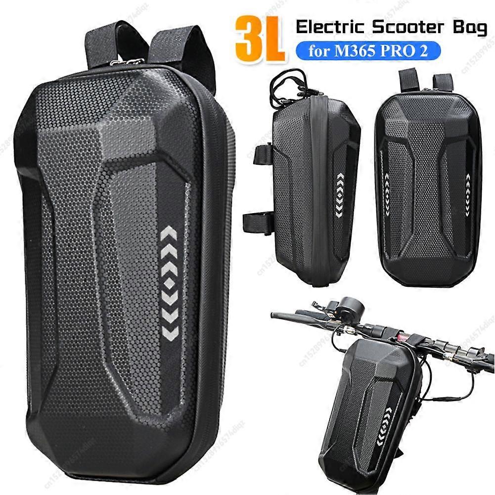 Universal Electric Scooter Handlebar Bag 3L Large Capacity EVA Hard Shell Front Waterproof Front Hanging Bag for Kugoo M4