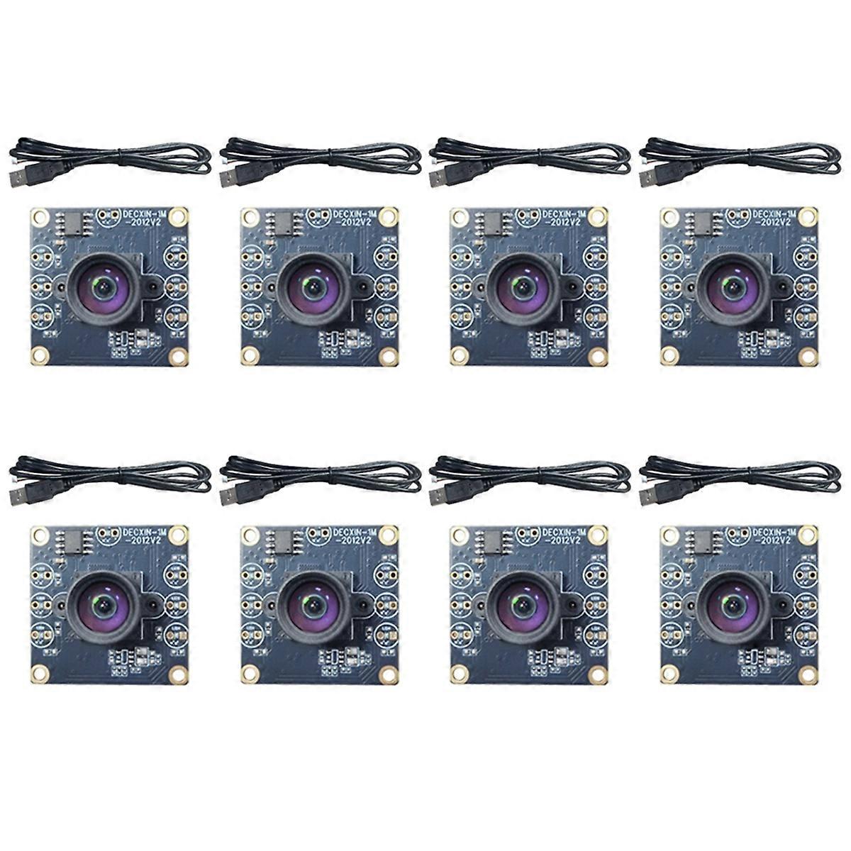 8PCS 100 Degree Camera Module 1MP OV9732 1280x720 USB Free Driver Manual Focus with 0.6 Meter Cable for WinXP/7/8/10