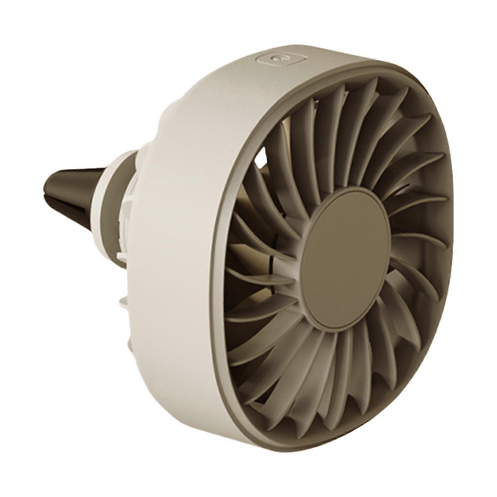 USB Car Air Circulators Fan Colorful Led Light 360 Rotatable Quiet Mini Fan for Trucks Suvs and More  White