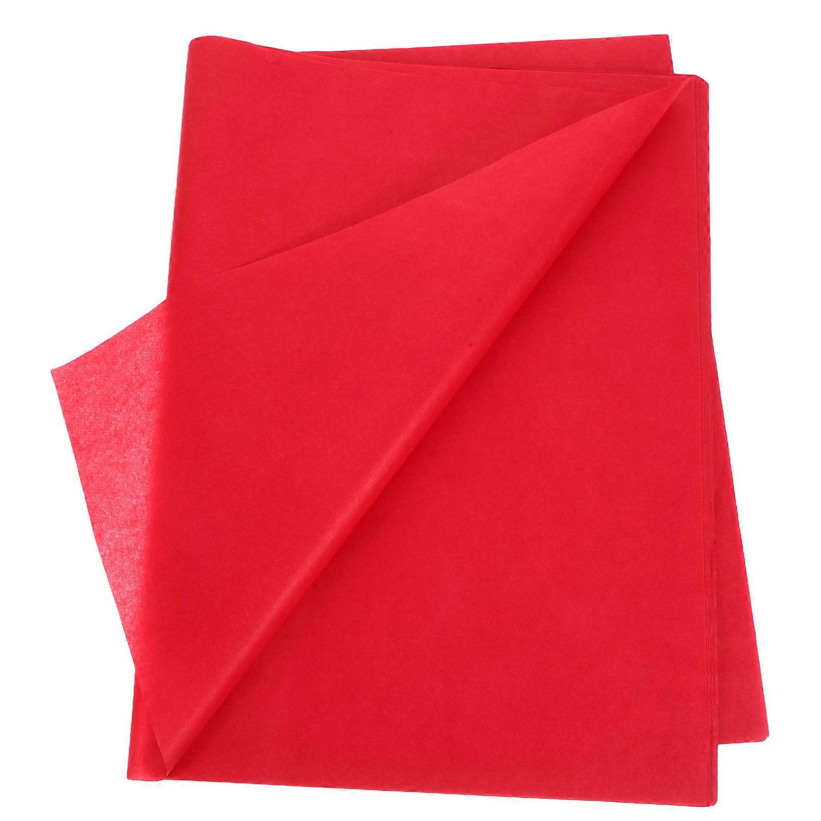 Flower Crafting Tissue Paper for Present Wrapping Red 100Pcs