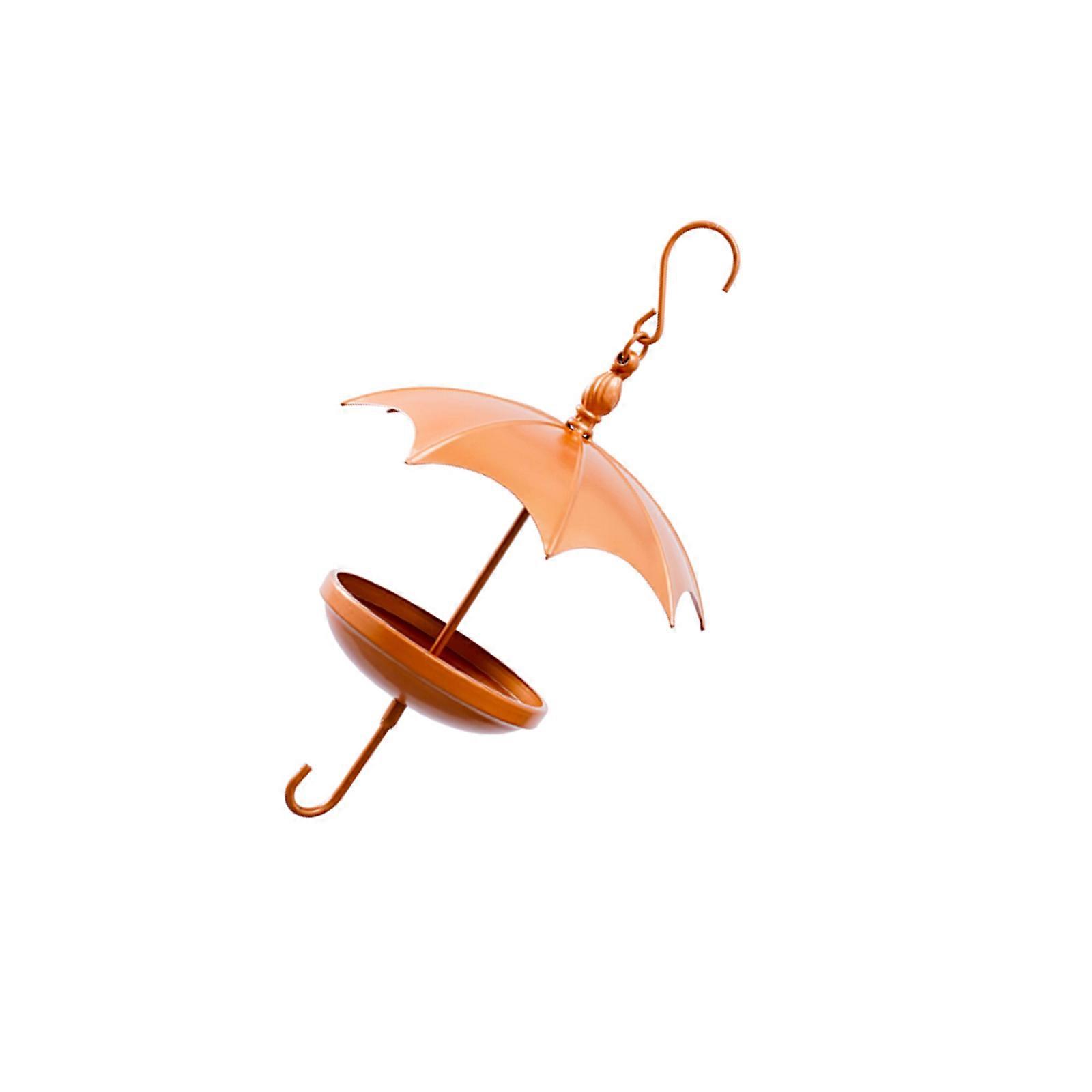 Garden Accessory Double Purpose Iron Bird Feeders In Playful Umbrellas Shape Promotes Wildlife Interaction Multicolor