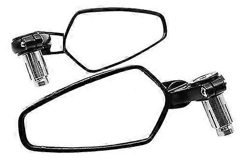 Universal Motorcycle Handlebar Mirror, Rearview Mirror Universal Reflector (black) (2pcs)