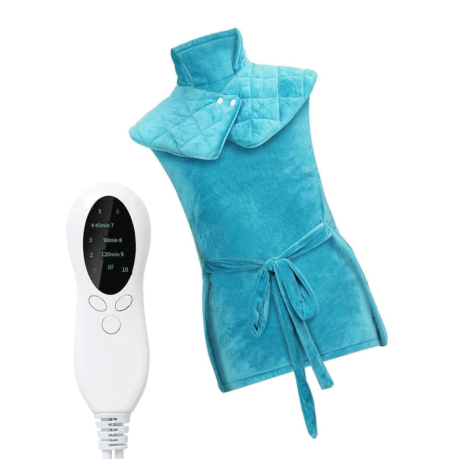 Multiple Use Electric Heat Counseling Wrap For Shoulders Neck Back Comforting Fleece Substance Quick Heating Mechanism Safety Licensed Multicolor