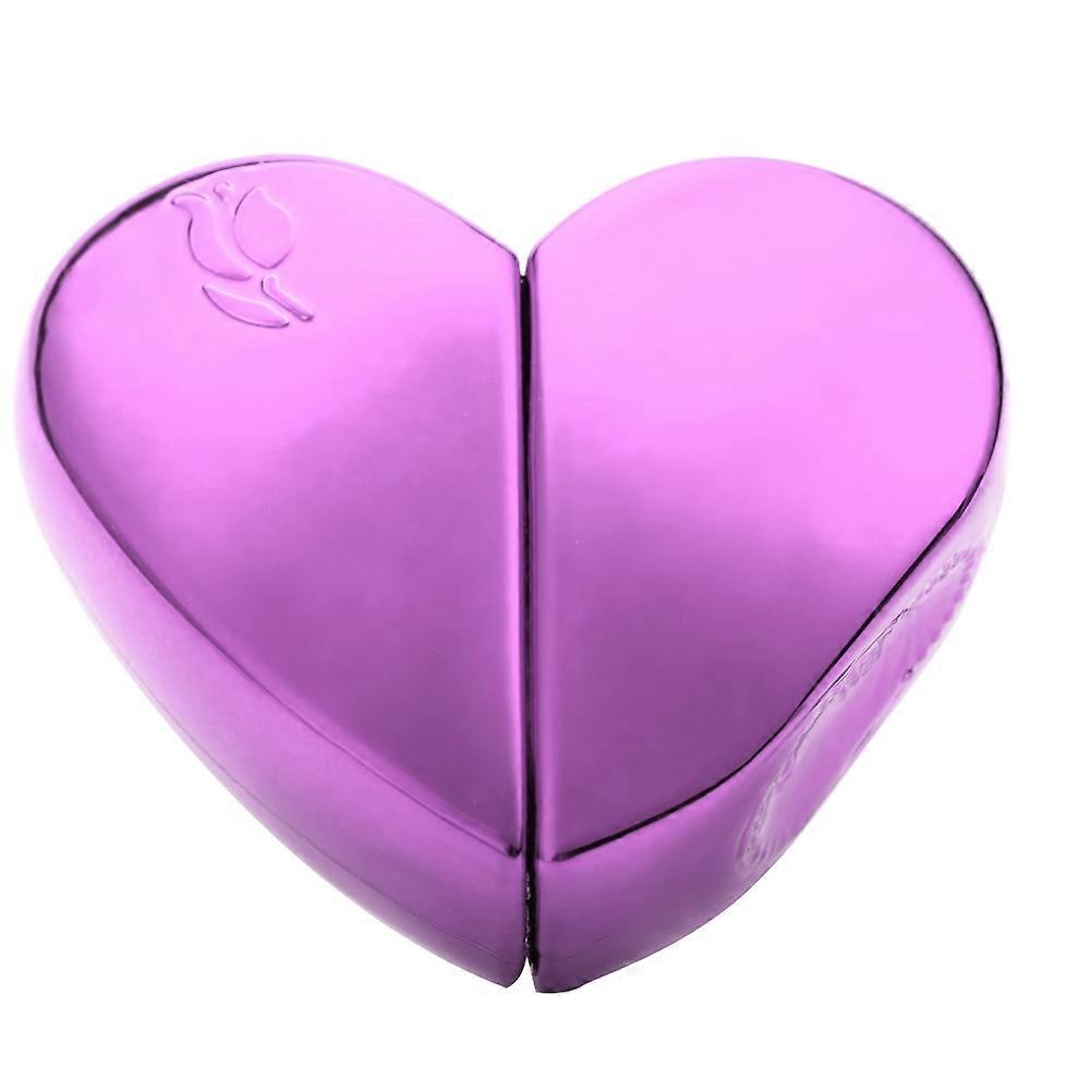 Travel 25ml Heart Shaped Refillable Perfume Atomizer Bottle Empty Pump Sprayer Purple