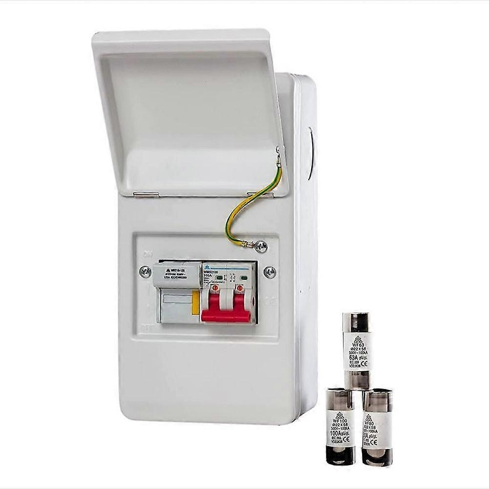 1Sets Metal Domestic Mains Fuse Switch with 63A/80A/100A fuses WMFS100/3F