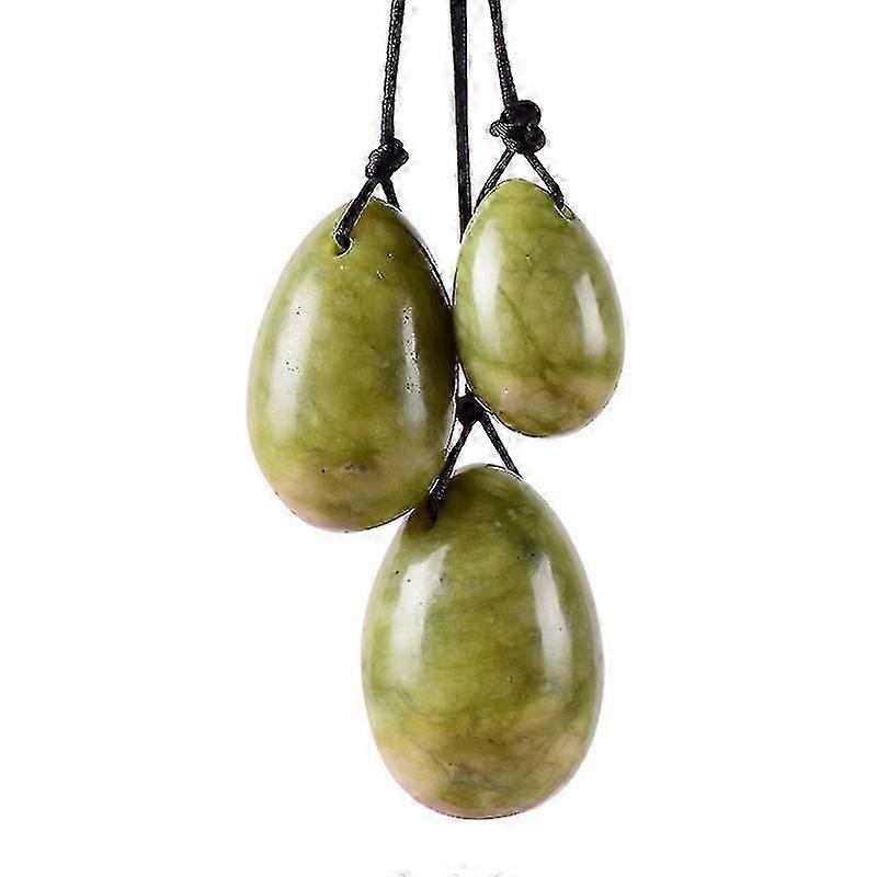 3 أجهزة الكمبيوتر الشخصية / مجموعة يوني البيض الطبيعي اليشم البيض تعيين كيجل ممارسة قاع الحوض Muscels الرغبة الجنسية تعزيز كرات البيض من قبل