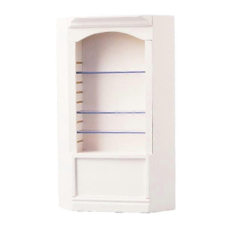 Dolls House Single Bay Corner Shop Fitting Store Display Shelf Unit White 1:12