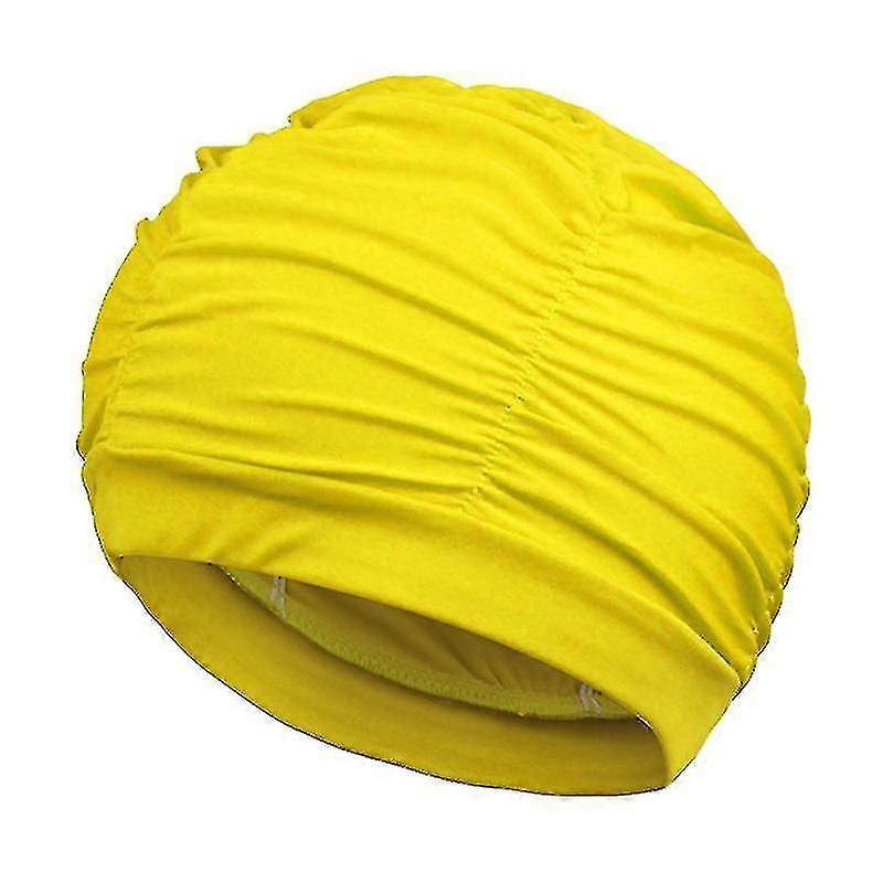 Kvinner Svømming Cap Stretch Drape Svømmebasseng Seaside Elastic Nylon Swimming Cap B