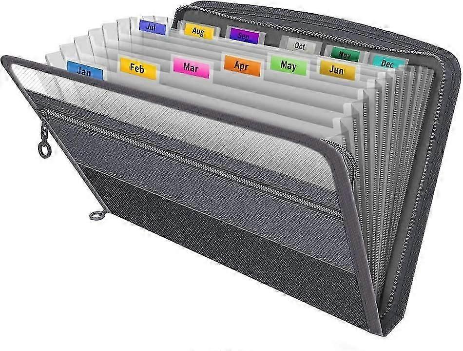 Fun File Organizer, 13 Pockets map Document Organizers Box Files, Expanding File Folder, Accordian archivering dozen met tabbladen, uitbreidbare mappen voor papier