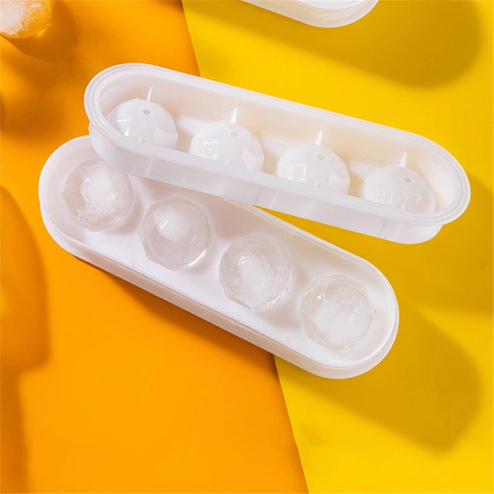 Dusknt Silicone Ice Tray Set with Lid - Stackable Round Ice Cube Trays for Freezer, Easy Release & Sturdy, 4~13Pcs - Small Pellet Ice Maker for