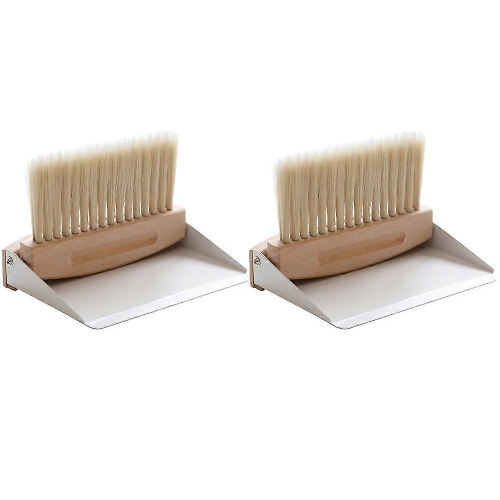 2 Sets Desktop Cleaning Brush Small Brush Keyboard Computer Sweep Brush with Dustpan