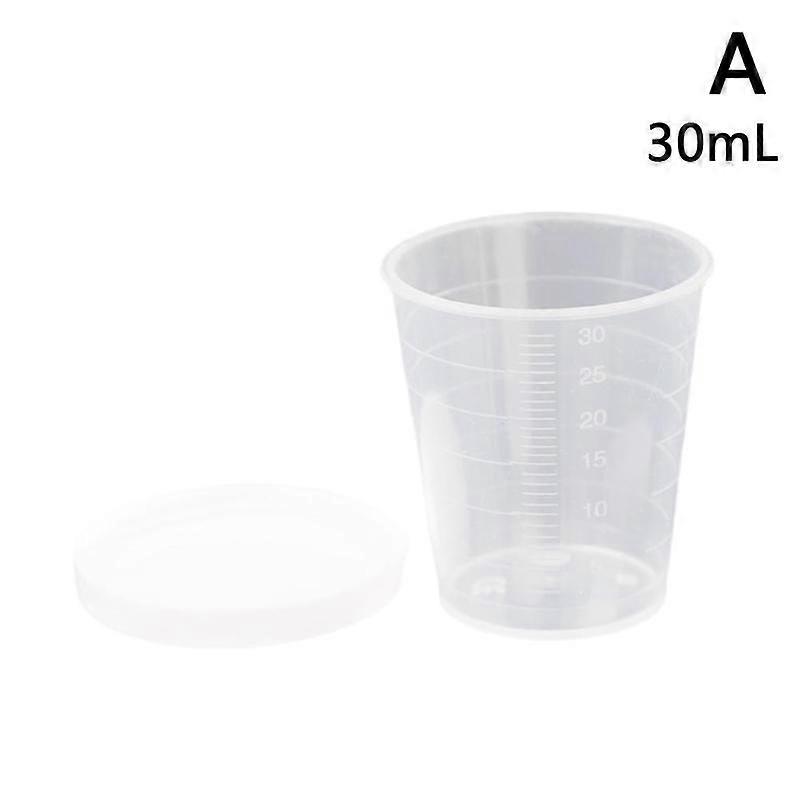 For KTO6544 30ml 50ml Plastic Engraving Measuring Cup with Lid Durable PP Material for Precise Liquid Sample Measurement
