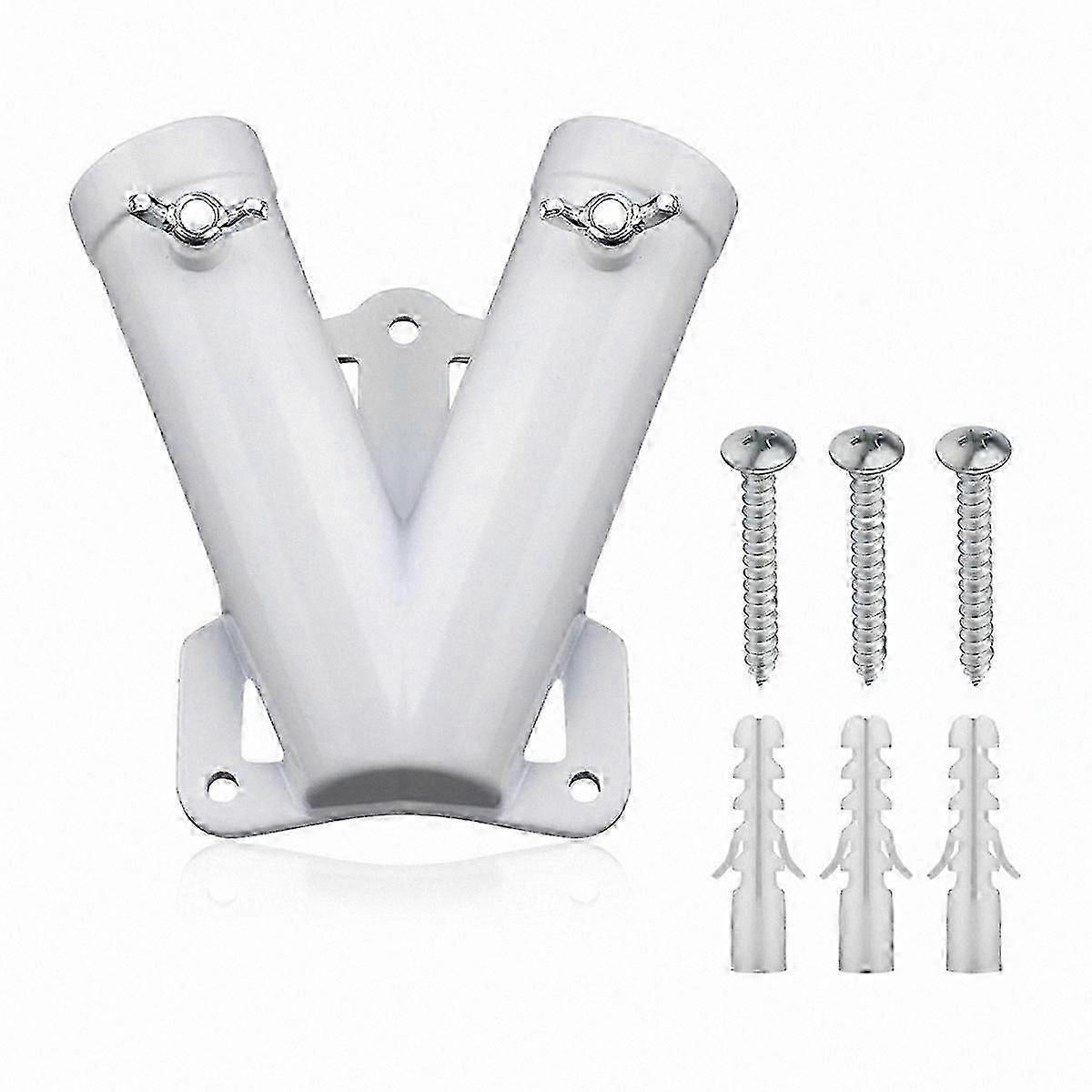 Heavy-Duty V-Shaped Flagpole Bracket with Dual Mounting and Weatherproof Design