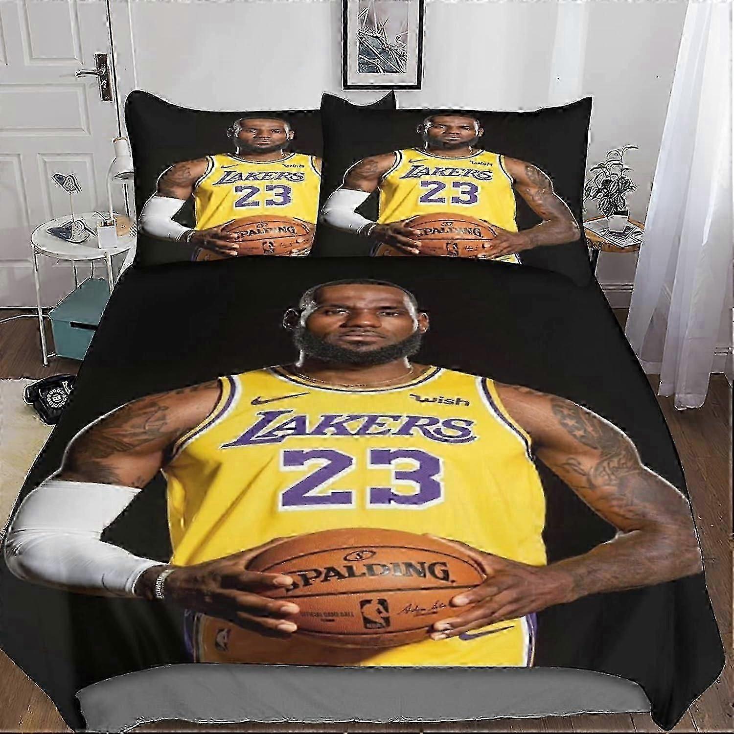 Conjunto de cama de microfibra, Lebron James Duvet Cover, Capa de edredom e fronha com fechamento com zíper, Capa de edredom para homens, mulheres 135 * 200 CM