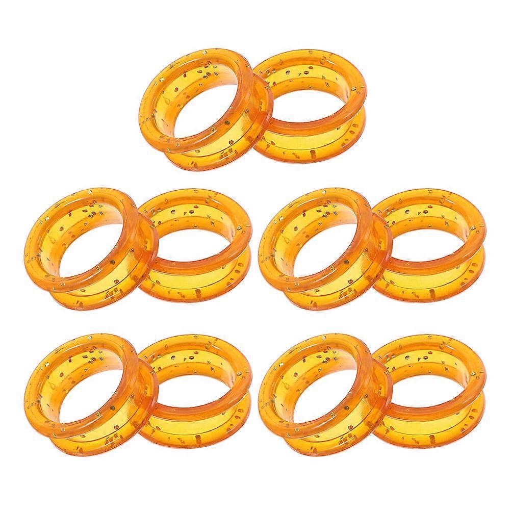 Yellow Silicone Finger Ring for Thumb Protection 10Pcs Kit