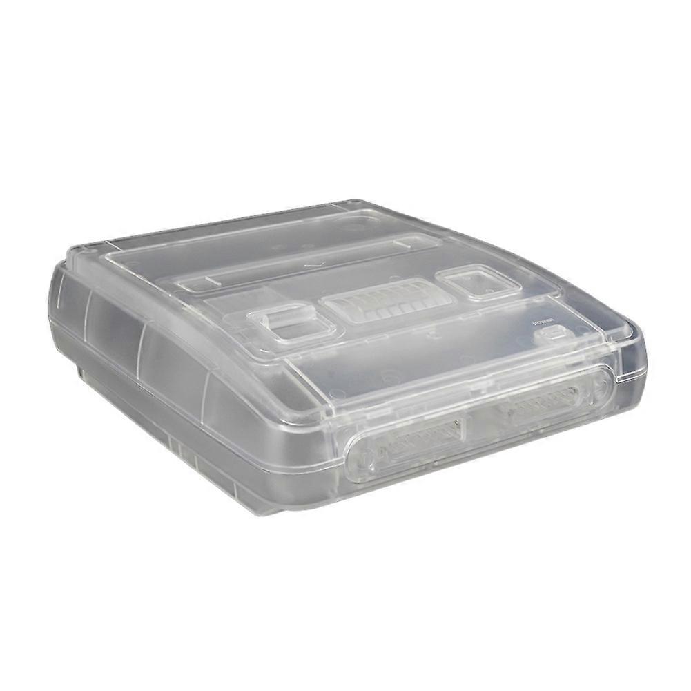 For Super NES Game Console for Bitfunx SFC Replacement Case Transparent Box for Super Famicom Console White