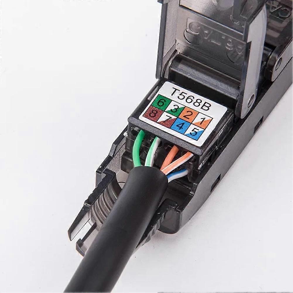 RJ45 Cat6A UTP LAN Cable Tool-Less Extension Connector Network Extender Junction Adapter Connection Box